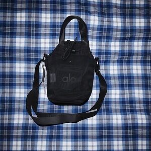 ALO Yoga Black Mesh Crossbody Bag